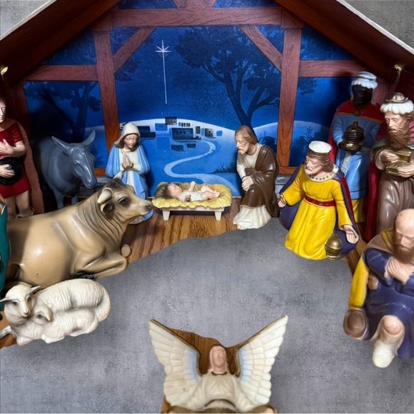 Vtg 1950’s Hartland Plastic Nativity Set with Box 21 Pieces - Picture 6 of 9